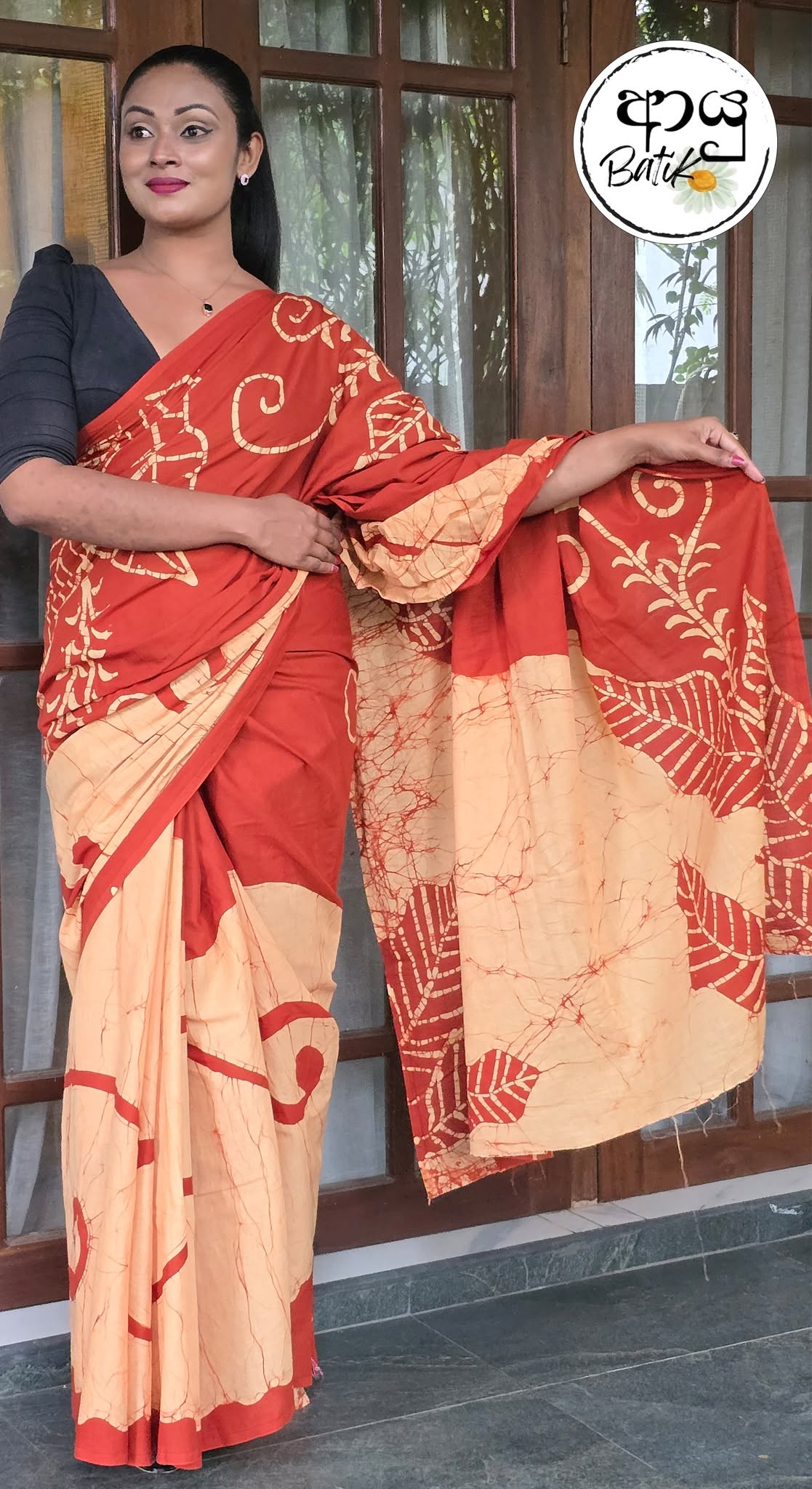 Golden Light Batik Saree
