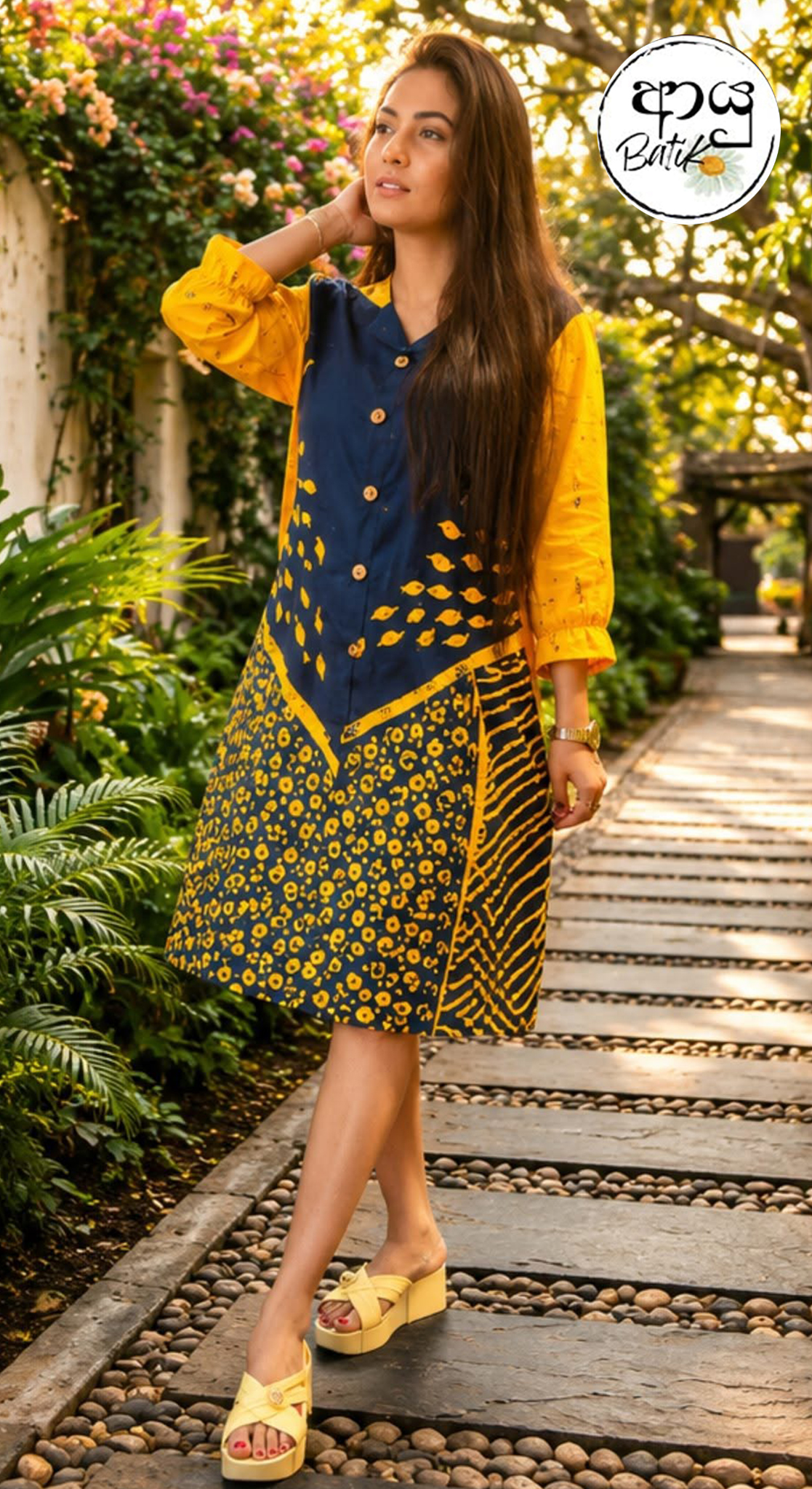 Blue & Yellow Dress