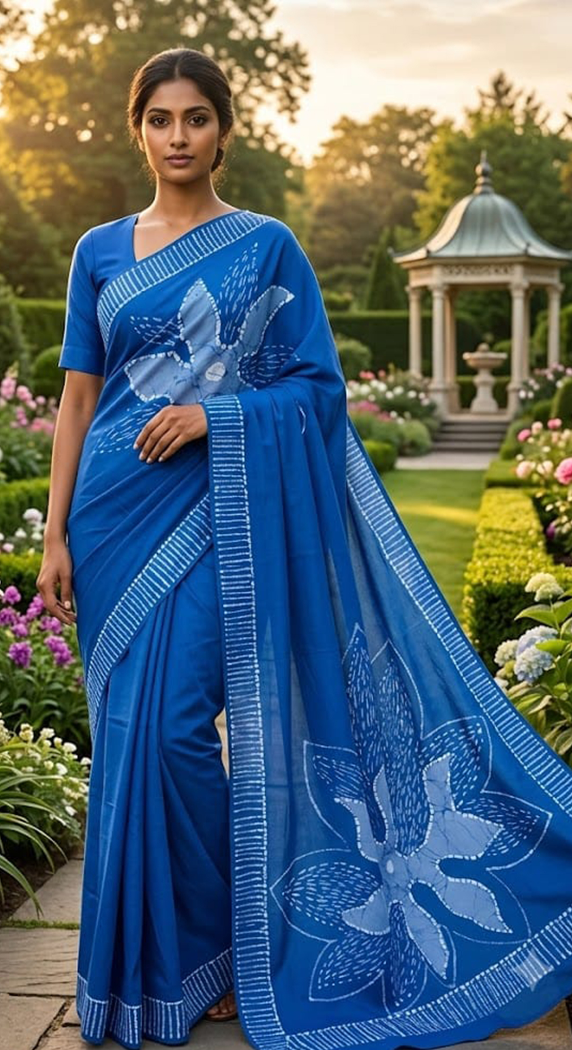 Blue Saree Batik Saree